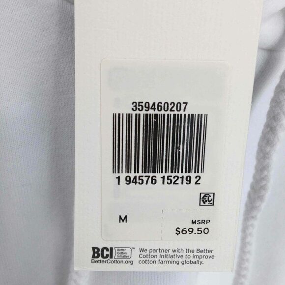 NWT Levis Hoodie White Long Sleeve Pullover Ocean Scene 100% Cotton M - Picture 6 of 6